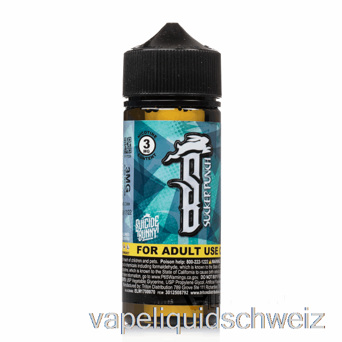 Sucker Punch - Suicide Bunny - 120ml 6mg Vape Ohne Nikotin